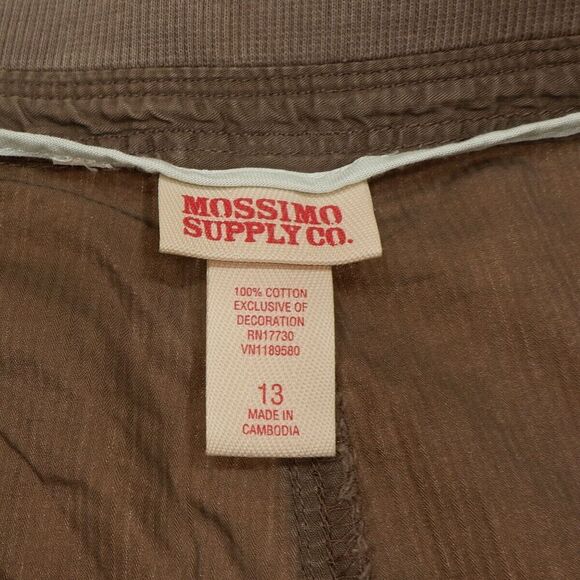 Mossimo Bermuda Shorts Juniors Size 13 W35 Low Waist Lightweight Brown Cotton - Picture 7 of 8